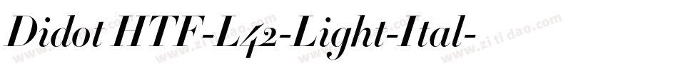 Didot HTF-L42-Light-Ital字体转换